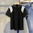 thumbnail image 3 of Camisetas elegantes de estilo urbano para hombre con cuello, camisetas casuales tipo polo para hombre, ropa de verano de manga corta, lisas y económicas, 3 of 5
