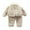 White, variant on REDARER Soft Kids Loungewear Cozy Two Piece Outfit with Zipper for Girls and Boys Toddler Winter Pajamas,Kids Clothing,Size:1-2 Years