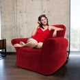 thumbnail image 4 of Sillón Puff Couch Cómodo Puff Mx Gamuza Rojo, 4 of 4