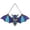 Blue, variant on Halloween Bat Window Hanging Acrylic Wall Art Decoration, Colorful Bat Suncatcher Ornament, Festival Hanging Sign Props for Home Window, Wall, Door, Indoor Outdoor Halloween Party Decor, 1PC Blue