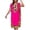 Hot Pink, variant on African Print Kaftan Maxi Dress Long Tunic Gown Plus Size Women's Casual Polyester Kimono Nightwear