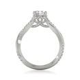 thumbnail image 3 of Earth Jewel Gorgeous 2.34 Ct Heart Cut Diamond Engagement Ring - Lab Created Simulated Diamond - 14K White Gold Plated Prong Setting - Split Shank and Halo Design - Perfect for Love Anniversary, 3 of 3