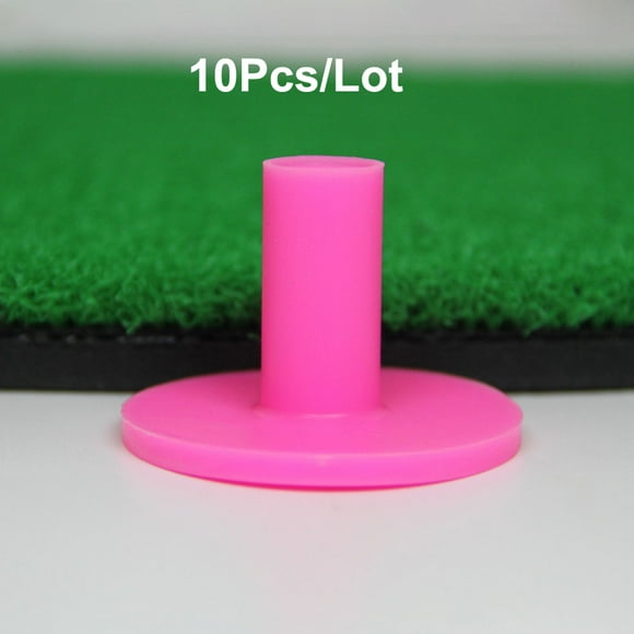 10 Pcs/lot T-Shirts de Golf en Caoutchouc Support de T-Shirt de Golf Clou de Balle Tapis d'Entraînement Outils Accessoires de Golfeur Rose