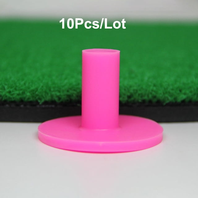 10Pcs/Lot Rubber Golf Tees Golf Tee Holder-Golf Tee Ball Stud Golf Mat Training Tools Golfer Accessories Pink