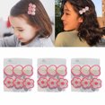 thumbnail image 2 of Laklulu - 6 pinzas para el pelo de color rosa para mujeres y niñas, pasadores de resina con forma de flor, accesorios para el cabello, 2 of 5