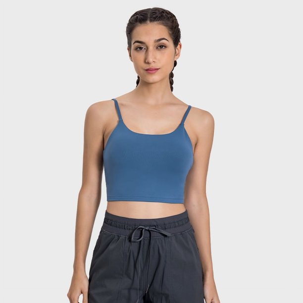 Chaleco deportivo a prueba de golpes para primavera y verano con almohadilla para el pecho, top deportivo sexy con tirantes para fitness y yoga