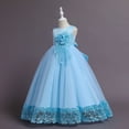thumbnail image 6 of HAWEE Little Big Girl Tulle Dress Vintage Flower Lace Princess Pageant Wedding Birthday Party Floor Long Formal Evening Maxi Gown, 6 of 6
