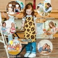 thumbnail image 6 of Yellow and Brown Of Leopard Print Kids Aprons for Girls and Boys,Adjustable Neck Strap Toddler Aprons for Kids Cooking Baking, 6 of 6