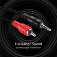 thumbnail image 4 of RCA to Aux Cable (10 FT) - Male to Male 2 RCA to 3.5mm Adapter Connector Wire Cord - 2RCA Red and White Audio Cable to AUX Auxiliary Headphone Jack Plug Y Splitter Converter, 4 of 6