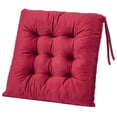 thumbnail image 3 of Wonder Miracle Paquete De 4 Cojines De Asiento/Cojín De Silla Para Sillas De Comedor, Silla De Oficina, Piso, Lavable A Máquina Y Secadora (Franela De 16.0 In A 16.0 In, Rubí Rojo), 3 of 5