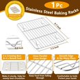 thumbnail image 3 of Toaster Oven Tray and Rack Set,P&P CHEF Stainless Steel Broiler Baking Pan with Cooling Rack, Rectangle 10.5''x8''x1'', Non Toxic & Dishwasher Safe, 3 of 7