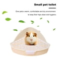 thumbnail image 4 of ievspot Small Pet Toilet High Fence, Hollow Platform,Rabbit Litter Pan Animal Potty Trainer Bunnies Corner Toilet Box,Ferret Hamster Dragon Cat Guinea, 4 of 8