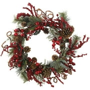 Nearly Natural Foam Holiday Wreath, 24.0" (Assorted Colors)