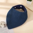 thumbnail image 3 of AJTQTH Feeding Bibs for Baby Infant Double-Layered Combed Cotton Durable Bibs Cute Waffle Knit Solid Color Bibs Comfy Lightweight Skin-Friendly Bibs Navy Free Size, 3 of 3