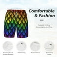 thumbnail image 5 of Balery Dragon Scales Mens Swim Trunks Swim Shorts for Men Quick Dry Inseam Beach Shorts with Compression Liner Pocket-XX-Large, 5 of 9