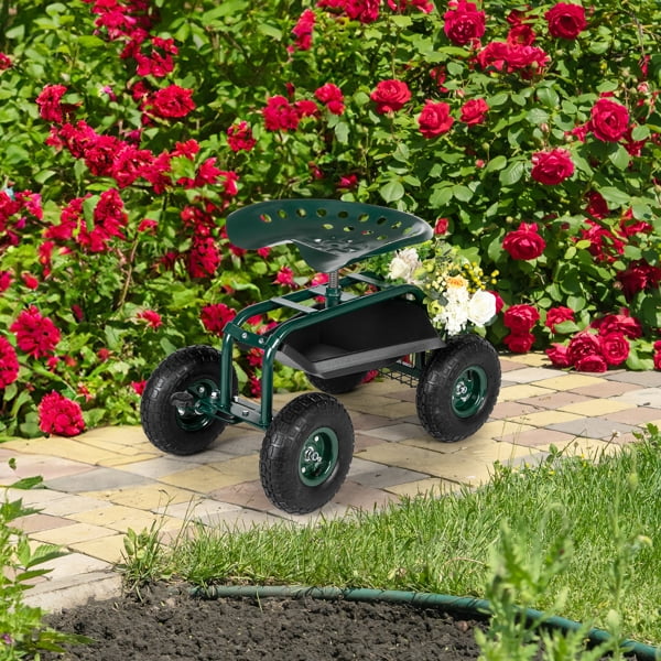 75*45*47cm Iron Short Handle Garden Seat Car