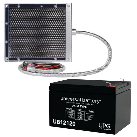 UB12120 12V 12AH Battery for CoilPro CC-140   12V Solar Panel Charger