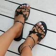 thumbnail image 6 of Large Butterflys Flat Bottom Slippers Women Wearing Beach Sandals Sandals for Women Black 41, 6 of 7