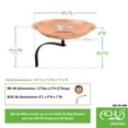 thumbnail image 4 of Achla Designs  Dogwood Garden Birdbath w/Wall Mount Bracket, 12 Inch Wide, Copper Plated and Colored Patina Finish, 4 of 5
