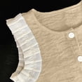 thumbnail image 5 of HCNTES Little Boy's Girl's Outfits Cute Printed Short Sleeve Tops And Shorts Set(Khaki,5-6 Years), 5 of 6