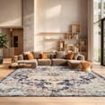 thumbnail image 4 of SAFAVIEH Madison Dalia Oriental Area Rug, Black/Gold, 6'7" x 6'7" Square, 4 of 16