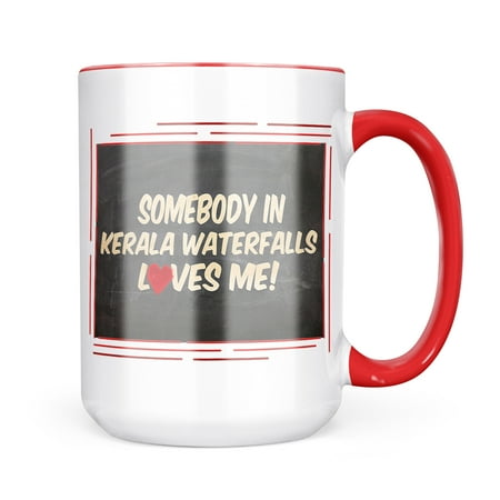 

Neonblond Somebody in Kerala Waterfalls Loves me India Mug gift for Coffee Tea lovers