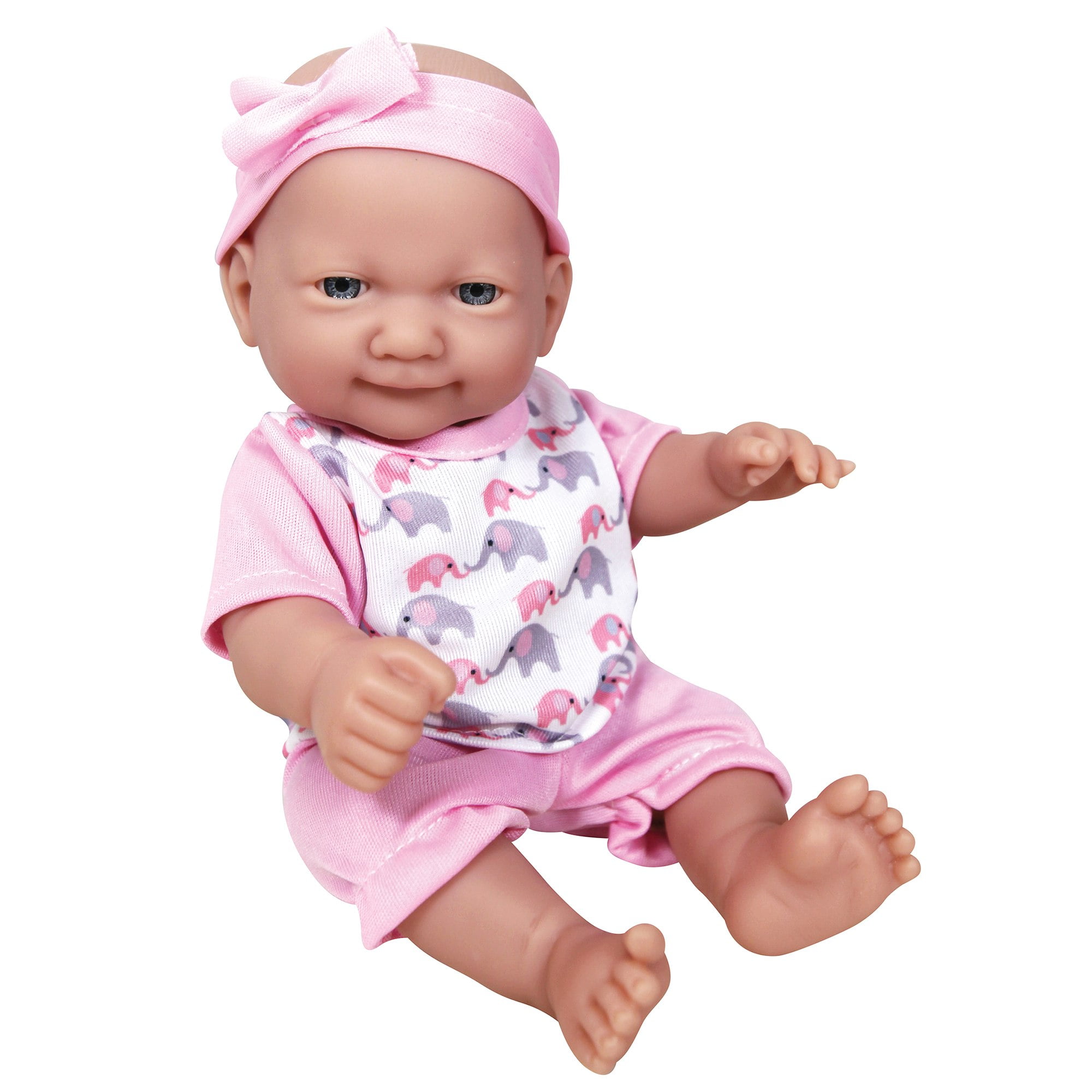 Lissi: 10" Baby Doll & Umbrella Stroller Set - Pink, White, Animal - Travel Playset, Foldable & Lightweight Design, Toy, Kids & Toddlers Ages 2+