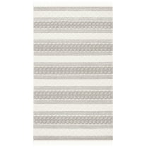 SAFAVIEH Natura Candelario Striped Wool Area Rug, Ivory/Grey, 3' x 5'