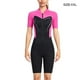 thumbnail image 2 of Trajes de neopreno Pareja Traje de buceo Traje de baño de una pieza con cremallera frontal Pantalones cortos de manga corta Transpirable Deportes Buceo Skins Traje de surf Mujer Rosa XXL 1.5MM Methold OD003629-23, 2 of 5