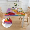 thumbnail image 2 of HAOXIT Table Cloths- Theme Party Decoration for Girls Summer Square Table Cover Wedding Baby Shower Party Supplies… 46*46, 2 of 7