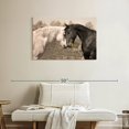 thumbnail image 2 of Elephant Stock Sweet Black And White Horses Wall Art - Horizontal Canvas Wall Art - Living Room Wall Decor - Love Canvas - Gray And Beige Decor - 36" x 24", 2 of 8