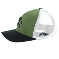 thumbnail image 2 of Hooey Mens Flexfit Coach Mesh Back Adjustable Baseball Cap Trucker Hat (Green / White, Small/Medium), 2 of 3
