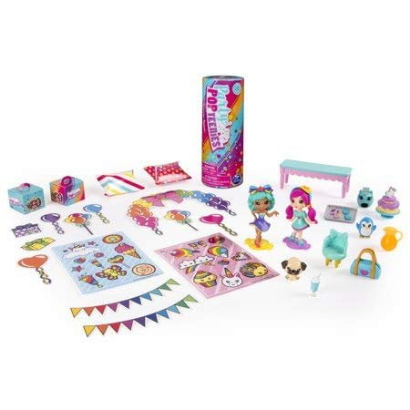 Party Popteenies Party Time Surprise Set with Confetti, Collectible Dolls and Accessories