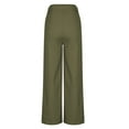 thumbnail image 5 of Limited Time Deal kttectoa Women's Pants Womens Wide Leg Pants with Pockets Lightweight High Waisted Adjustable Tie Knot Loose Trousers Summer Work Lounge Pants Womens Pants Plus Size, 5 of 7