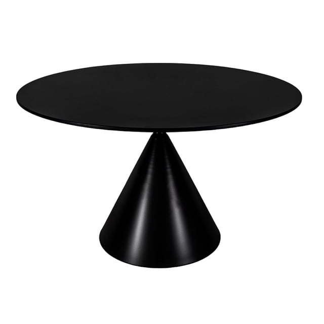 Mesa de Comedor Redonda Base Cónica Negra 120x120 cm Ideen