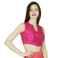 thumbnail image 5 of Phagun Designer Crop- Top Choli Dupion And Georgette Ready- Made Blouse, 5 of 7