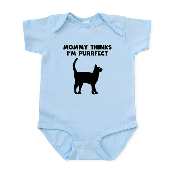 CafePress - My Mommy Thinks Im Purrfect Body Suit - Baby Light Bodysuit, Size Newborn - 24 Months
