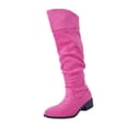 thumbnail image 2 of Willtoo Women Pointed Toe Block Heel Knee High Boots Comfort Low Heel Fashion Long Boots for Autumn Winter Daily Wear & Outdoor Activities, 2 of 6