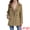Coffee, variant on Women's Double Breasted Long Sleeves Button Down Winter Peacoat L Black