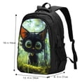 thumbnail image 5 of Fuzoiu Cute Big-Eyed Black Cat Print USB Backpack with Charging Port,Laptop Backpack,Business Travel Durable Laptops Backpack, for School, Work, Travel & Outdoor Activities, 5 of 7
