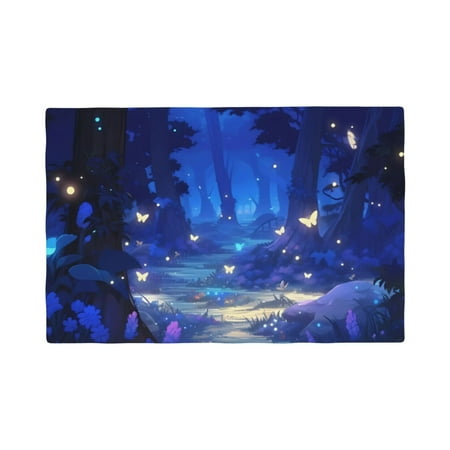 

Placemats Set of 4 / 6 Moonlight Butterfly Placemats for Dining Table Indoor/Outdoors Heat Resistant Washable Placemats 18 x 12