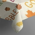thumbnail image 2 of Happy Thanksgiving Turkey Fall Leaves Rectangle Tablecloth 60"x120",Waterproof Polyester Rectangle Table Cloth, Wipeable Spillproof Polyester Tablecloth for Dining, Camping, Indoor and Outdoor, 2 of 5