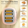 thumbnail image 5 of Dovimi 4-Slice Toaster, Stainless Steel with Removable Crumb Tray, 5 of 9
