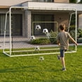 thumbnail image 6 of Slsy 10'x6.5' Sports Soccer Rebounder,2 IN 1 Galvanized steel pipe Soccer Goal for Backyard,5 Adjustable Angles,Soccer Gifts,Perfect for Backyard Practice and Training, 6 of 10