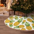 thumbnail image 6 of Daiia Pineapple Drawing Merry Christmas Tree Skirt , Xmas Large Lace-up Tree Skirt, Santa Snowflakes Rustic Home Decorations New Year Party Farmhouse Decor-36", 6 of 7