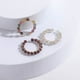 thumbnail image 2 of Nvzi Anillo natural hecho a mano, anillo de cuentas enrollado en alambre de oro con un anillo abierto (rojo), 2 of 5