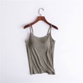 thumbnail image 2 of BiZtdJrK Tank with Built in Bra for Women Plus Size Modal Camis Adjustable Spaghetti Strap Sleeveless Shirts Stretch Fitness Yoga Tanks Dark Gray L, 2 of 7