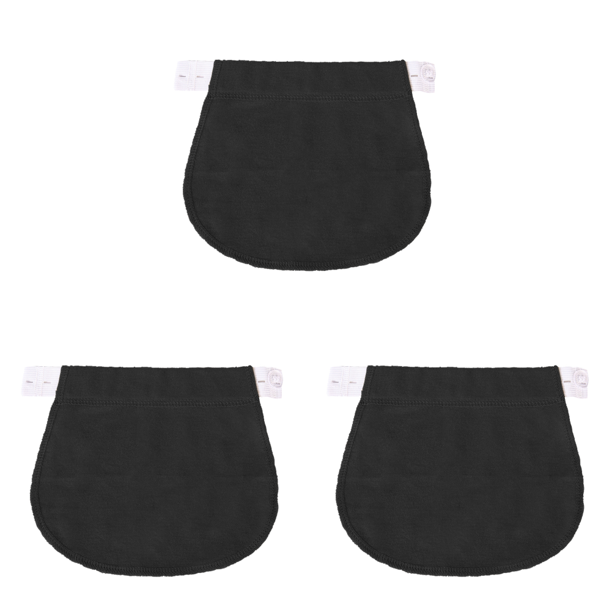 Likrtyny Embarazo Pantalones Con Elástico Ajustable Botón (Negro)