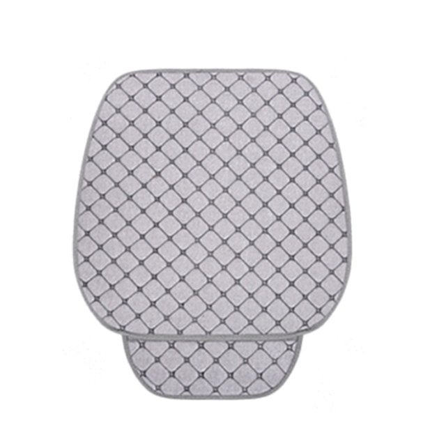 IKemiter 3pcs Set Car Seat Mat Linen Cusion for Auto Vehicle Replacement Universal