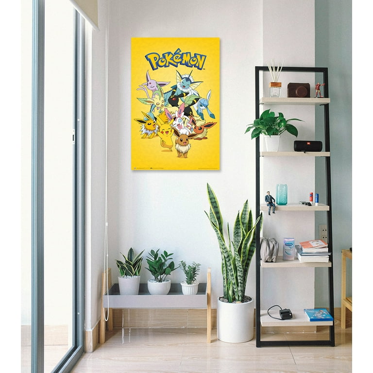  Bundle - 2 Items - Pokemon Eevee Evolutions Poster - 91.5 x  61cms (36 x 24 Inches) and a Set of 4 Repositionable Adhesive Pads for Easy  Wall Fixing: Posters & Prints